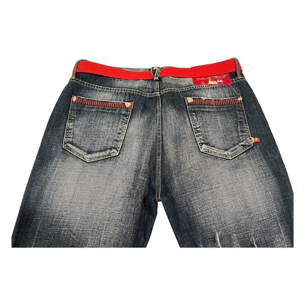 Vintage Baggy Y2K Stash House Denim‎ Jeans size 40 Distressed style RN 0100964 - Picture 12 of 16